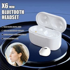 Fones de ouvido x6 mini fones de ouvido sem fio invisíveis com microfone para dormir metade inear sem dor mono/twin bluetooth foodbuds