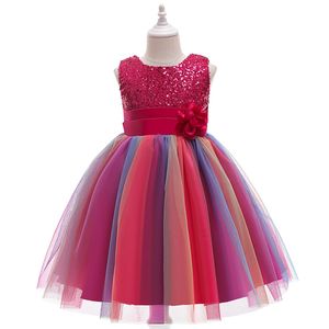 Kids Designer Girl's Kleider Kleid Cosplay Sommerkleidung Kleinkinder Kleidung Babykinder Mädchen rot lila rosa blaues Sommerkleid H3mg#