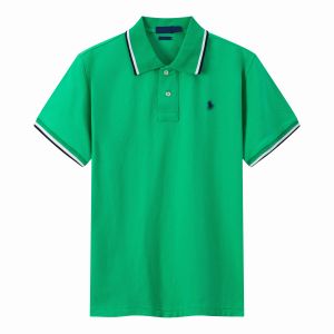New Men's Polos Designer Mens camiseta de verão Algodão bordado logotipo Polos de cor sólida Camisa com baixo manuse