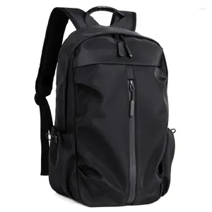 Mochilas de mochila mochilas de masculino preto sólido Estilo de rua legal Man Garge Capacity Sacha Sacos de Escola Nylon à prova d'água para homens