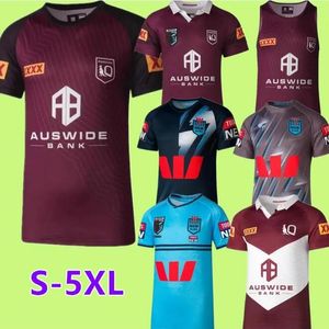 السباحة ارتداء QLD المارون الأصلي 2023 2024 Rugby Jersey Australia Queensland State of Origin NSW Blues Home Training Shirt 8887