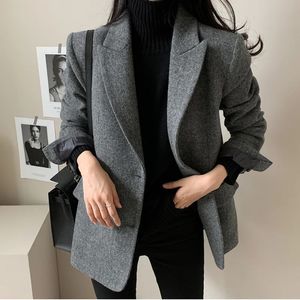 Wool Welf Women Blazer Fashion Office Ladies abbo