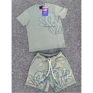 5A Men Syna World Tshirts مجموعة مطبوعة من المحملات القصيرة Synaworld Tee Tshirt و Shorts Hip Hop Y2K القمصان