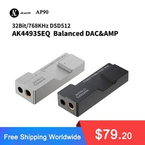 Mikser JCALLY AP90 AK4493SEQ Telefonlu Taşınabilir DAC Amplifikatörü Amp 32bit/768kHz DSD512 Kulaklık Amplifikatörü Dengeli Çıktı