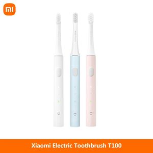 Diş fırçası xiaomi mijia t100 sonik elektrik diş fırçası mi akıllı diş fırçası renkli usb şarj edilebilir ipx7 diş fırçaları için su geçirmez