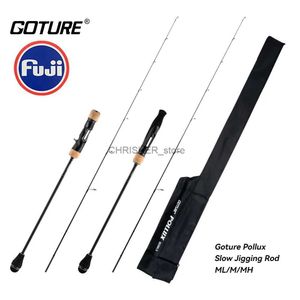 Barche per pesca in barca Goture Pollux 100% Fuji Anelli Fuji Shore Spinning Baitcasting canna da pesca a scatto lento 1,83 m/1,98 m 6 piedi/6,6 piedi 30t di mare di mare carbone Rodsl231223