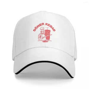 Berets Doner Kebab Graphic Baseball Cap. Случайные забавные сэндвич -кепки для мужчин Женщины дышащие папа шляпа бег в гольф