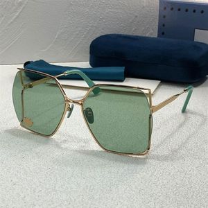 Óculos de sol para feminino Classic Brand Hollow plated Metal Frame 0187 Moda Art Glasses Outdoor UV Designer Sunglasses277V