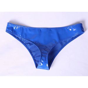 SXXL Plus Size Wetlook Женщины Thongs G Строка сексуальные трусики PVC блестящие танга -трусы нижнего белья.