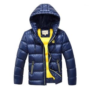 コートコート冬の大きな子供用コットンジャケット服の子供の厚い温かいフード付きコートボーイと脂肪大型のコットンパッドパーカ
