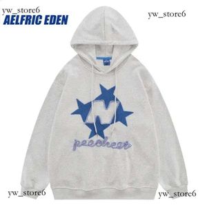 Herrtröjor tröjor aelric eden hoodie broderad luvtröja y2k hoodie pullover streetwear hip-hop retro aelfic eden harajuku 3535