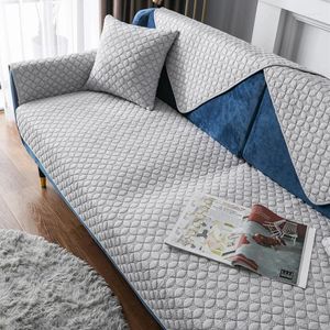 Stol täcker fyra säsonger tyg soffa kudde kinesiska broderi mjukt täckning modern enkel dubbelsidig läder säte matta slipcover housse