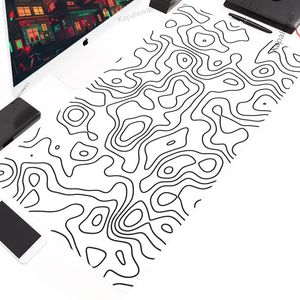 Ruht großes schwarzes weißes Gaming -Maus -Pad xxl Mousepad PC Gamer Maus Matte 900x400 Schreibtischmatte Mauspad Tastatur Tischmatte Computer Deskpad