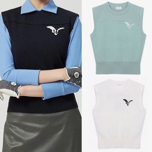 Golf Clothing Women's Casual Sports round Neck Slim Fit Sleeveless Versatile Knitted Vest 2024 Spring New