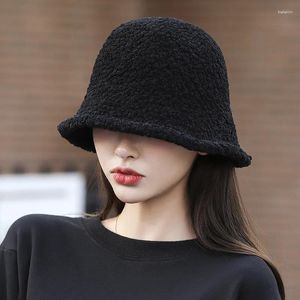 Berets Mrs Fashion French Wool Hat Panamanian Outdoor Vandring Knit Fisherman Winter Thicked Warm Ear Protection