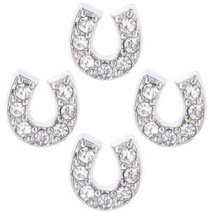 20PC lot Crystal Horseshoe charm Floating Locket Charms Fit For Magnetic Memory living Lockets As Jewelry Making315e