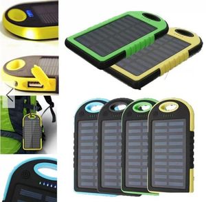 Светодиодная солнечная панель Haoxin Портативный водонепроницаемый банк электроэнергии 12000 мАч двойной USB Solar Battery Power Bank Portable Moble Chareper7273753