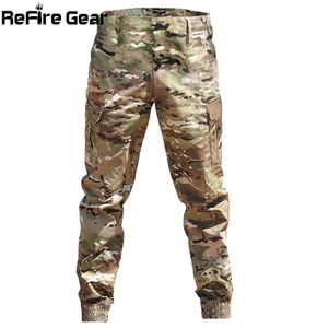 RELIVE ENGRENAGEM CAMUFLAGEM TACTICAL JOGGER Pants Men Army Combate Troushers Pant Casual Perra impermeável Cargo Pant2865267