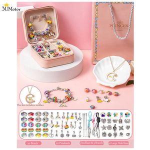 Bracelets 2022 New Christmas Advent Calendar Bracelet Diy Child Bracelet with Storage Box Bracelet Diy Jewelry Making Set for Girl