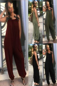 Women039s Overalls Rompers Plus Size Women Casual Lose Baggy Jumpsuit Strampler Dungarees Playsuit Hosen Overall Harem Str8963271