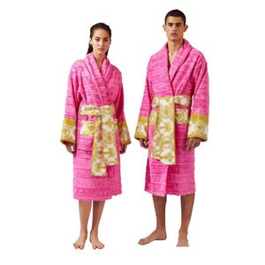 Grundläggande casual klänningar Mens lyxklassiska bomullsbadrock män och kvinnor märke sömnkläder kimono varma badrockar hem bär unisex bat dhp0x