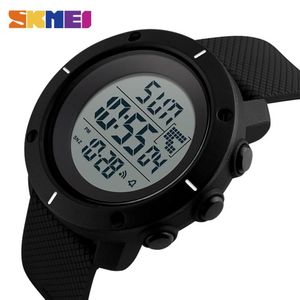 Skmei utomhussportklocka män multifunktion kronograf 5bar vattentät väckarklocka digitala klockor reloj hombre 1213257m