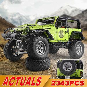 Model Building Kits J902 High-tech RC Car Model The Moc-5140 Jeeped Wranglers Rubicon Set Assembly Building Blocks Bricks Toys Kids Christmas GiftsL231223