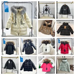 Coat 2023 Winter Down Coat Boys Girls downs Jackets Baby Button zipper Letter Parkas 312 Years Fashion kids designer coats Woolen Warm