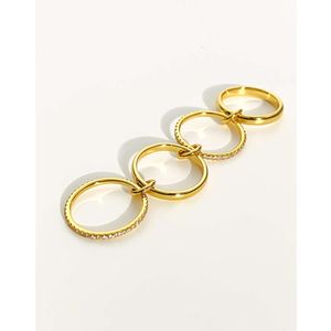 Кольцо Spinelli Nimbus SG Gris, похожее на Новый роскошный ювелирный бутик дизайнера x Hoorsenbuhs Microdam Изысканное многослойное кольцо из чистого серебра