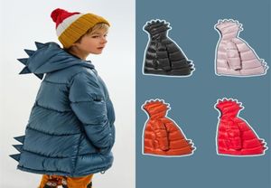 KUKUKIDS Boys Winter Coat Ubrania dla dzieci moda dinozaur dinozaur kurtki dziewczęta marka projekt marki gęstnieje snowsuit maluch dziewczyna golenia lj203125330