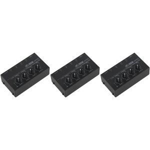 Amplificatore 3x Plug UE HA400 UltraCompact 4 canali Mini Audio Audio Stereo Cuffie Amplificatore con adattatore di alimentazione nero