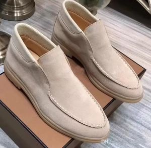 24s Designer Shoes Piana Casual Shoes Open Walks Summer Walk Deck Shoes Suede Loafer City Lazy Loafers Män Kvinnor Sämes LP Sneaker Mid Cut with Box Outdoor Shoes