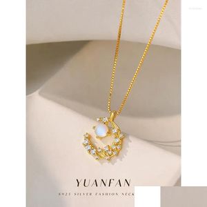 Pendant Necklaces Moon Necklace For Women Jewelry Drop Delivery Otev6