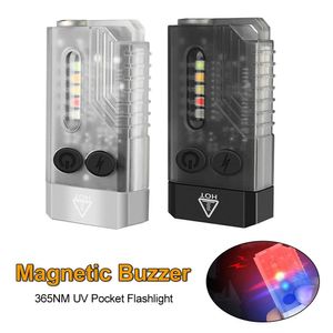 Narzędzia Mini Portable Key Light LED LED Camping Wędrówki V10 EDC Latka Latarka Magnetyczna Brzęczyk Magnetyczny