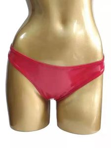 S3XL SHINY FAUX PU LÄDER BROSSER Våt utseende PVC Sexig pantie låg midja Calcinhas High Cut Tanga Trunks Underwear Lingerie 231222