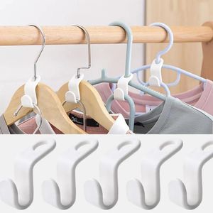 Racks Hangers & Racks 50pcs Clothes Hanger Connector Hooks Closet Organizer Clips Wardrobe Spacesaving Coat Hook Bedroom Storage