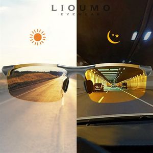 Top Anti-Blend-Tag-Nachtgläser für Männer polarisierte Sonnenbrille pochromische Fahrer Brillenbrille Zonnebril Heren252w