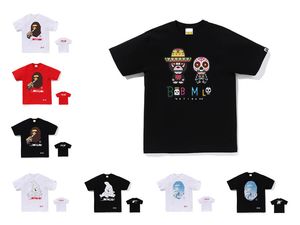 디자이너 럭셔리 남자 티셔츠 원숭이 짧은 슬리브 패턴 탑 럭셔리 의류 면화 조용한 프린트 잉크젯 티셔츠 m-3xl