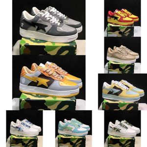 2023 Top Designer de moda Casual Sk8 STA Sapatos Homens Mulheres CAMO BRANCO BRANCO PINCA PINCA ABC Orange M2 Trainer de camuflagem Esportes