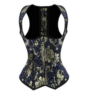 Bustiers Corsets Sexy Gothic Body Modeling Under The Bust Embroidered Vintage Jacquard Cincher Waistbands Waistcoat Lingerie4824861