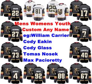 Vegas Golden Knights William Carrier Jersey Cody Glass Max Pacioretty Tomas Nosek Eakin Ice Hockey Jerseys Mens Anpassa Ed