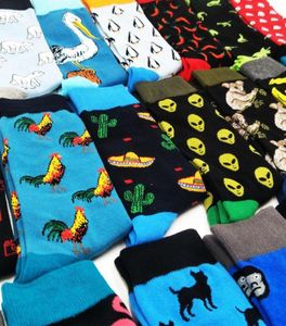 Men039s Socks Fashion Cool Food Animal Alien Hip Hop Crew Funny Street Happy Men Harajuku Diverertidos Скейтборд Chaussette2809589