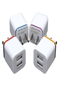 Металлическое двойное USB стеновое зарядное устройство US EU Plug 21a AC AC ADAPTER ADAPTER ADAPTER SWARGE 2 PORT для Phone6554114