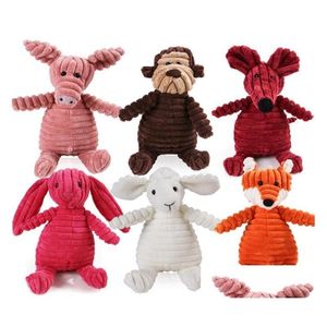 Dog Toys Tuggar 13 Stil Hela Squeaky Plush Puppy Sortiment Value Bundle Dogs Plaything For Puppies Bk Large Doggy Toething Pet C DHLQR