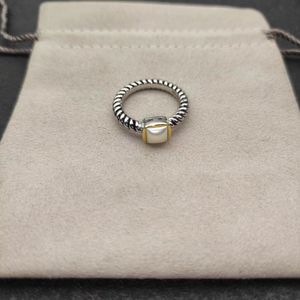 Dy Ring Twisted Gold Banding Band Ring For Men Women Holiday Gift Cross Set With Diamonds Designer Retro 925 Silver Dy Ring Jóias de luxo personalizadas com caixa