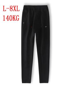 Solid Black Sweat Pants Men Clothes Spring Autumn Loose Trousers Mens Joggers Plus Size 7XL 8XL for Big and Tall Men Sport Pants8679236