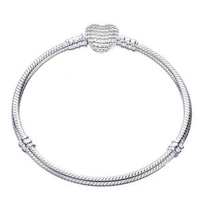 Pulseira de pulseira de prata esterlina de 100% 925 Chain de pulseira de cobra de cobra BraCelets básicos Pan Women Women Diy Brand Jóias B1991900