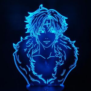 Night Lights x Chrollo Lucilfer 3D LED Illusion Anime Lampa stołowa na świąteczny prezent 239p