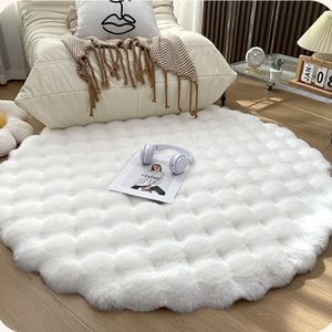 Tappeto di coniglio in pelliccia in finto per camera da letto peloso tappeto soffice area lavabile tappeto soft decorazione natalizia morbida divano divano cuscino