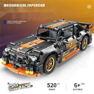 Blocchi tecnici Super Racing Car Model Building Blocks Automobile Tirare indietro DIY MOC Veicolo Mattoni Bambini Costruzione ToysL231223